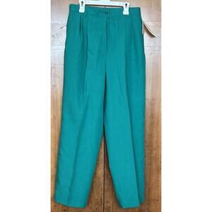 VTG Pendleton Sophisticate Kelly Green Pants High Waisted Wide Leg NWT 12 Read